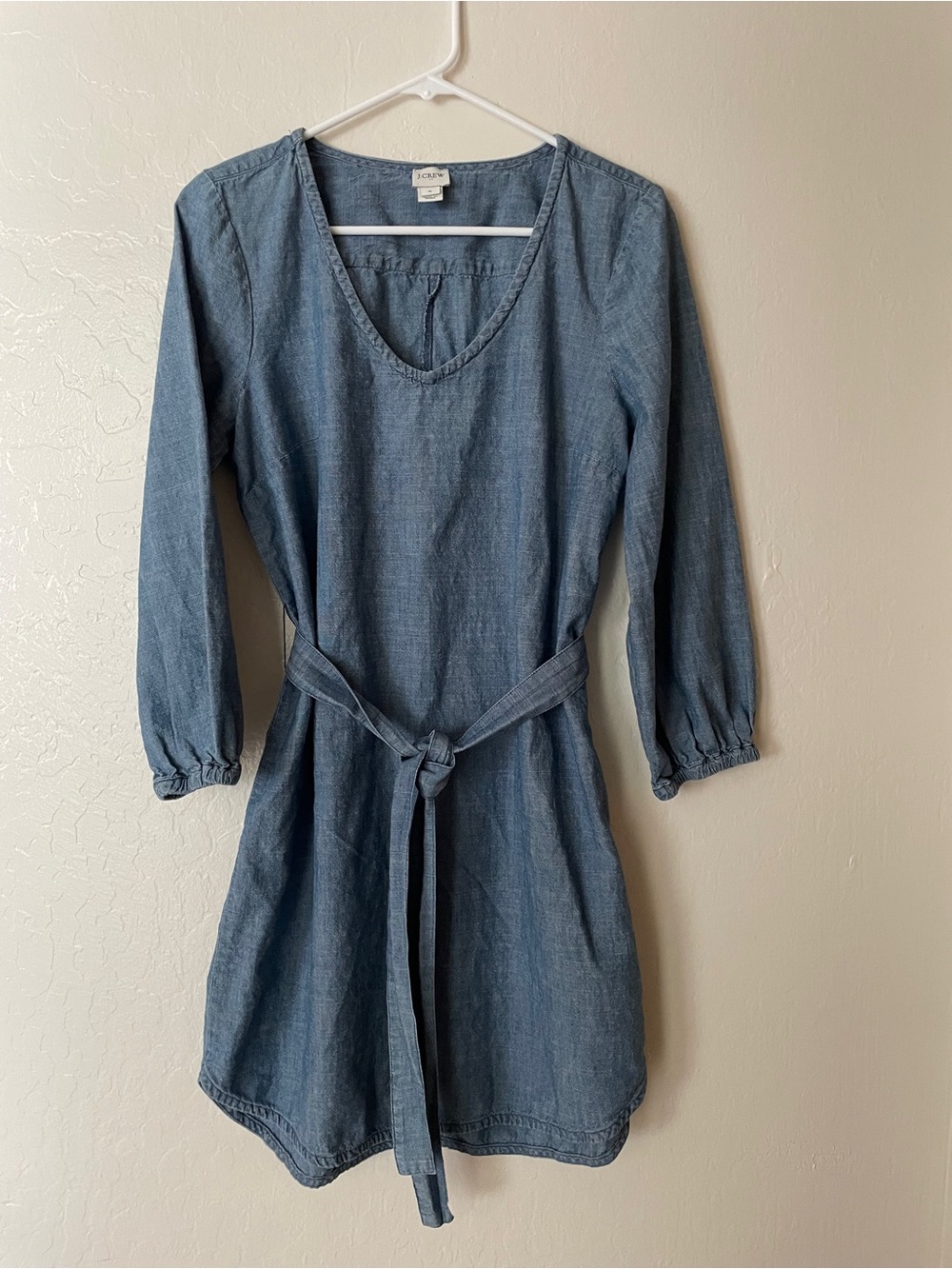 J. Crew Chambray Shirt Dress - Light Blue